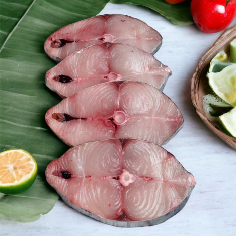 Fresh Signature Kingfish Steaks (400g) – Premium Surmai Slices, Fresh Cut & Ready to Cook